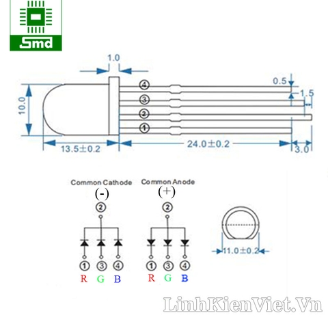 Led RGB 10mm