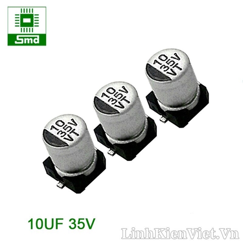 Tụ nhôm dán 35V 10uF (Size 5x5.4 5x5.4)