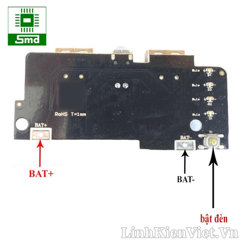 Mạch sạc dự phòng 2 cổng ra V1