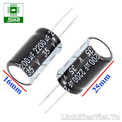 Tụ phân cực 2200uF 35V (16x25mm)