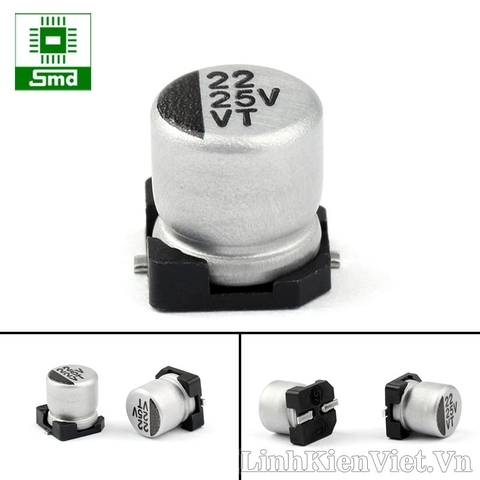 Tụ nhôm 22uF 25V 5x5.4mm