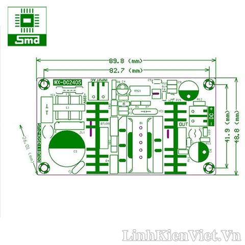 Module nguồn xung 50W AC- DC (12V, 4A)