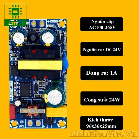 Module nguồn xung 24W AC-DC (24V-1A)