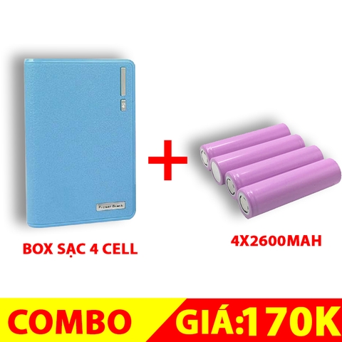 Box sạc dự phòng 18650 loại 4 cell pin