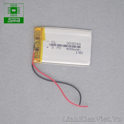 Pin lithium 303048 400mAh 3.7V