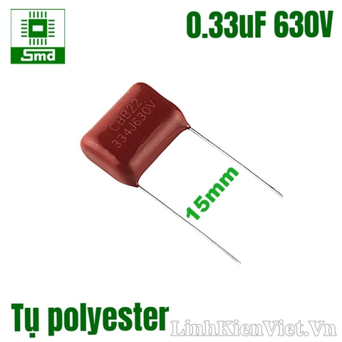 Tụ polyester 334 - 0.33uF 630V (15mm)