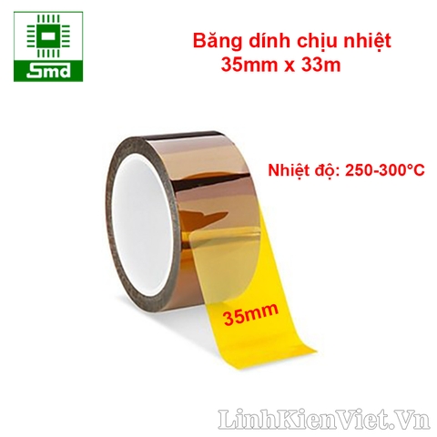 Băng dính chịu nhiệt 35mm (độ dài 33m)