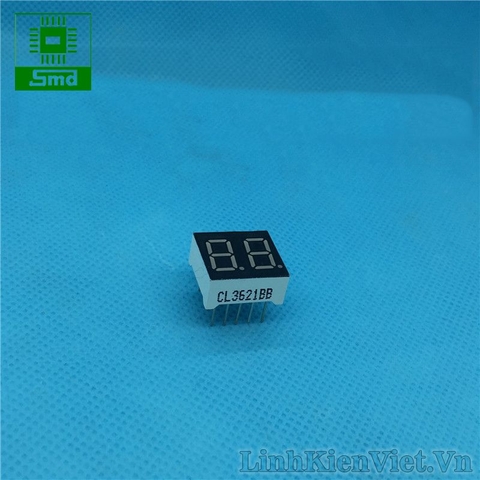 Led 7 thanh 0.36 x2 Dương chung (blue)