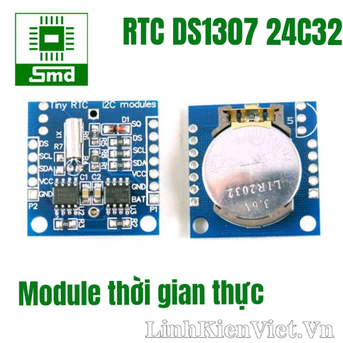Module thời gian thực RTC I2C DS1307  24C32 mini có nhớ đã kèm pin