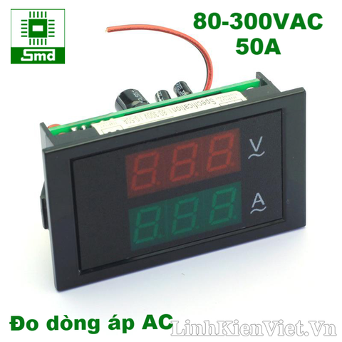 Đồng hồ đo dòng, áp xoay chiều 80-300V, 50A