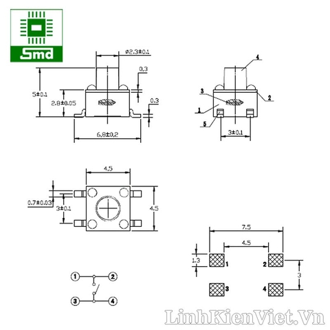 Nút bấm PBS-110 Các màu