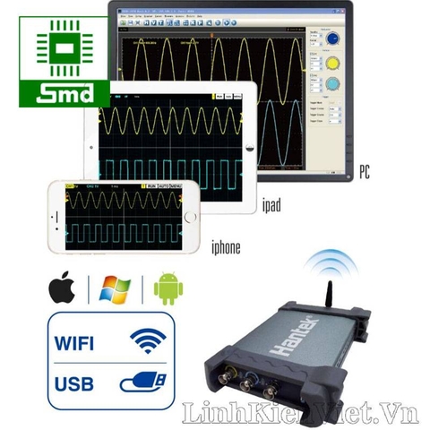 Máy hiện sóng USB + WIFI Hantek IDSO1070A 70MHZ