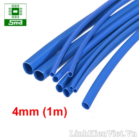 Dây co nhiệt xanh dương 4mm (1m)