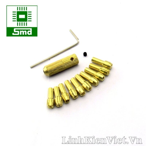 Bộ đầu kẹp mũi khoan 10 cỡ (Trục 2.3 mm)