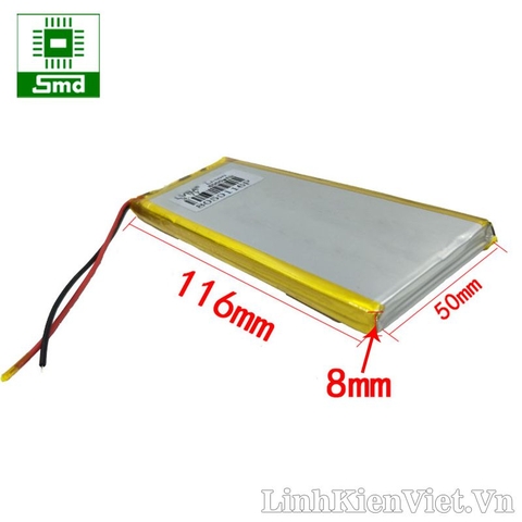 Pin lithium 8050116 6500mAh 3.7V