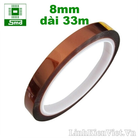 Băng dính chịu nhiệt 8mm (độ dài 33m)