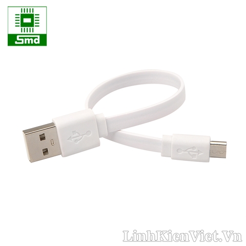 Cáp micro USB 30cm màu trắng