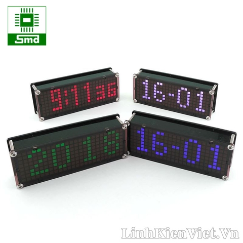 Đồng hồ LED Matrix Mini V2 (Màu đỏ)