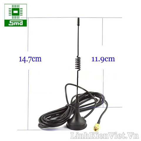 Anten RF433Mhz 5dBi SMA Đực 3m