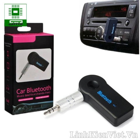 Bộ thu Bluetooth Audio 4.0 kèm pin (1 nút nhấn) (chuyển loa thường thành loa buetooth)