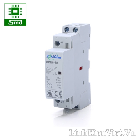 Khởi động từ 1 pha 220V 25A Contactor đóng cắt điện (BCH8-25 2NO)