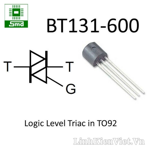 BT131-600 triac 1A 600V TO92