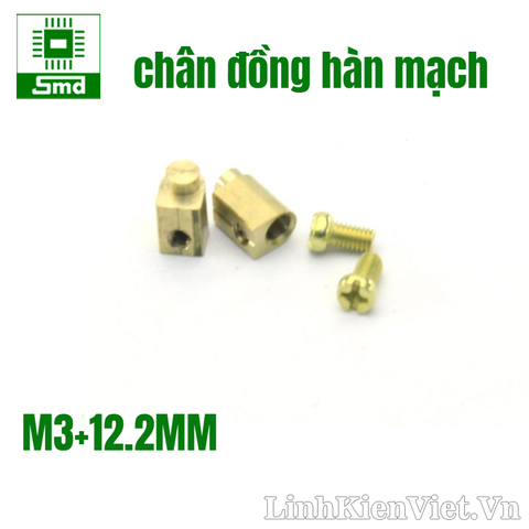 Chân đồng hàn mạch M3+12.2mm