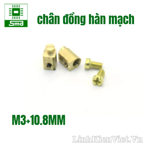 Chân đồng hàn mạch M3+10.8mm