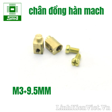 Chân đồng hàn mạch M3+9.5mm