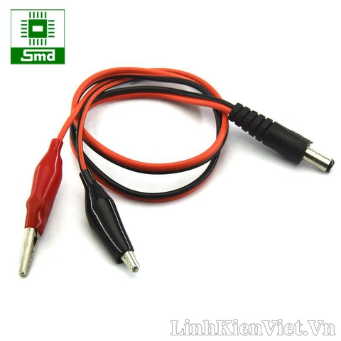 Cable cấp nguồn DC5.5mm kèm kẹp cá sấu (0.5m)