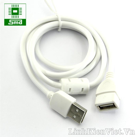 Cable nối dài USB hai đầu đực - cái (Màu trắng - 1m)