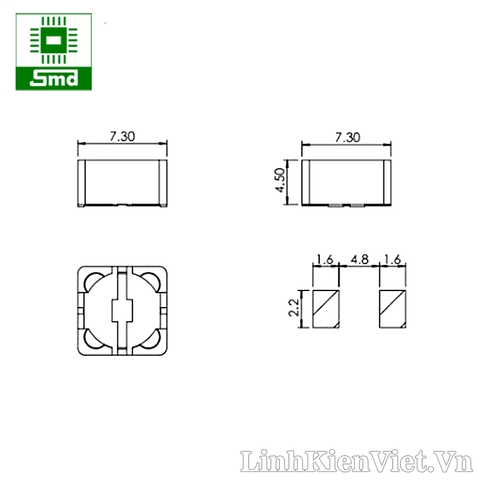 Cuộn cảm CD74R 100uH