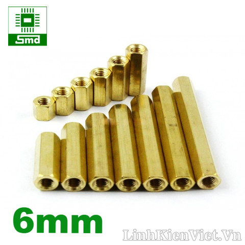 Chân đồng M3 Cái - Cái 6mm