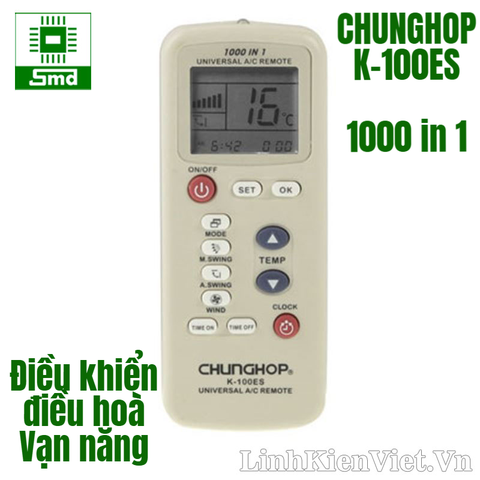 Điều khiển điều hòa đa năng Chunghop K-100ES