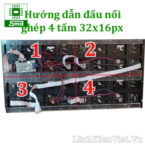Mạch Đồng Hồ LED matrix Nháy Theo Nhạc Đa Sắc P5 hoặc 4 tấm P10
