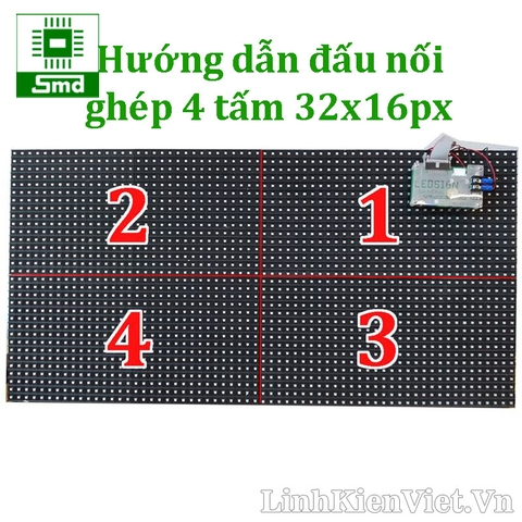 Mạch Đồng Hồ LED matrix Nháy Theo Nhạc Đa Sắc P5 hoặc 4 tấm P10