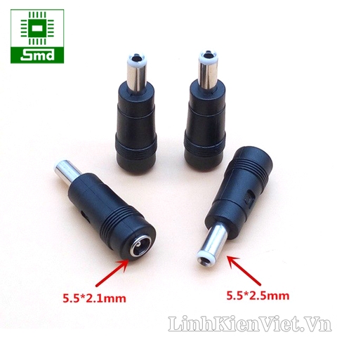 Đầu chuyển đổi DC 5.5x2.1 sang DC 5.5x2.5mm