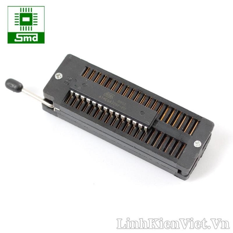 Đế kẹp IC 40P đen rãnh nhỏ