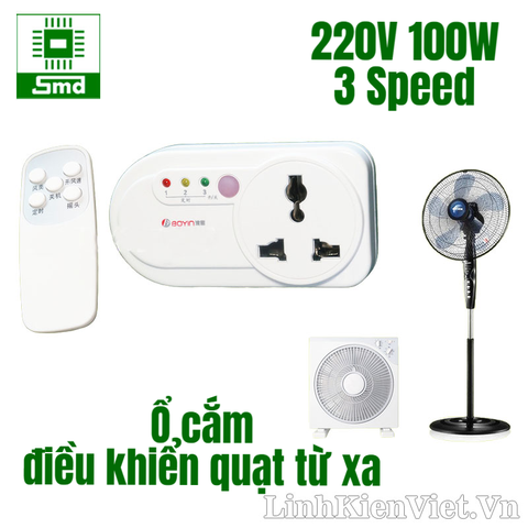 Ổ cắm điều khiển quạt từ xa B-198S