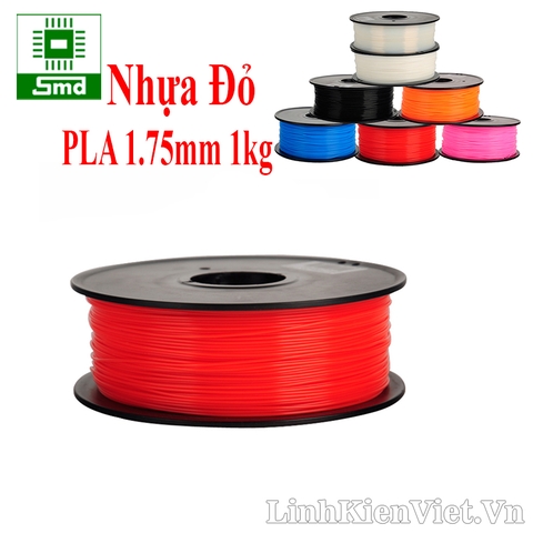 Cuộn nhựa in 3D chất liệu PLA 1.75mm 1kg (Đỏ - red)