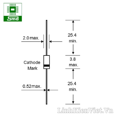 Diode Zener 8V2 1/2W DIP (DO-35 Glass)