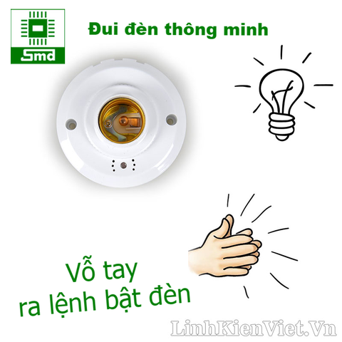 Đui đèn E27 kèm cảm biến quang trở