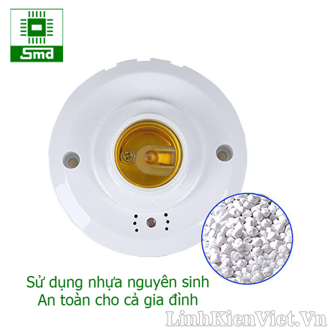 Đui đèn E27 kèm cảm biến quang trở