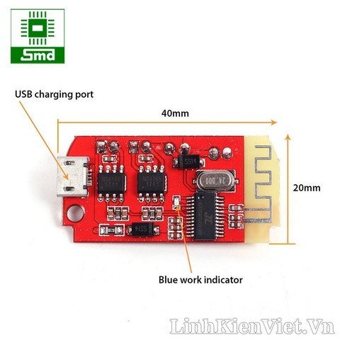 Mạch khuếch đại âm thanh class F 2x5W Bluetooth 4.2 micro USB 5V CT14+