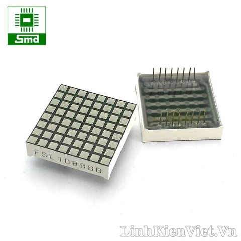 Led matrix 8x8 F3.0mm điểm vuông ( 32x32mm) (Xanh Dương)