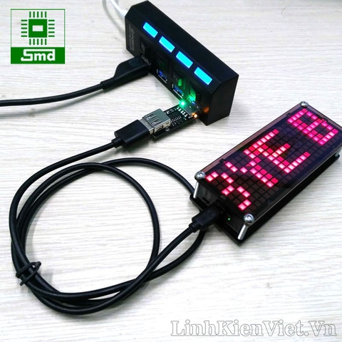 Mạch nạp chữ đồng hồ matrix chuyển đổi USB-UART V2 (chip CH340) (đầu ra kiểu USB)