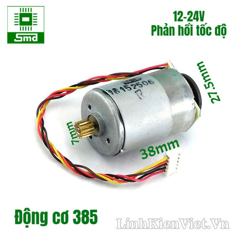 Động cơ DC12-24V 385 /RS385 (Có phản hồi tốc độ)