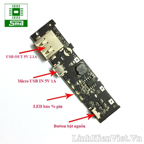 Mạch sạc dự phòng 1 cổng ra (Chế box sạc 4 cell)