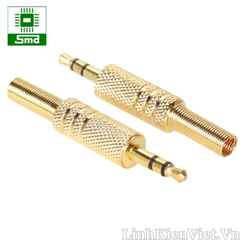 Jack Audio 3.5MM đực vỏ kim loại (màu gold)