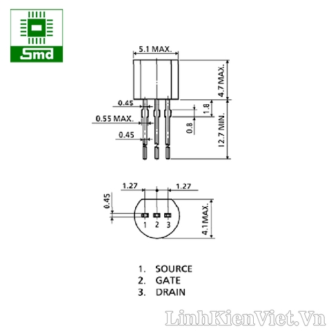 2SK30A K30A Mosfet kênh N TO92